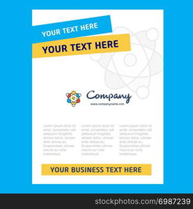 Nuclear Title Page Design for Company profile ,annual report, presentations, leaflet, Brochure Vector Background