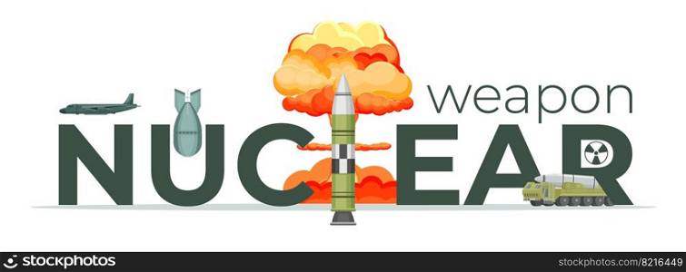 nuclear weapon flat text