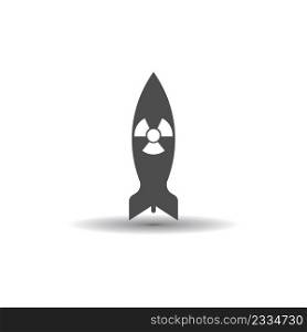 Nuclear weapons vector icon,illustration logo design.