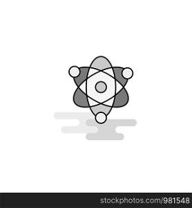 Nuclear Web Icon. Flat Line Filled Gray Icon Vector