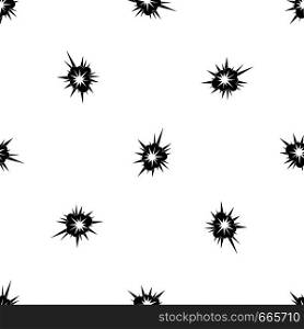 Nucleate explosion pattern repeat seamless in black color for any design. Vector geometric illustration. Nucleate explosion pattern seamless black