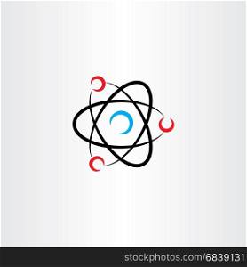 nucleus atom vector icon logo