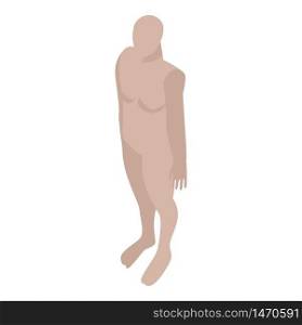 Nude mannequin icon. Isometric of nude mannequin vector icon for web design isolated on white background. Nude mannequin icon, isometric style