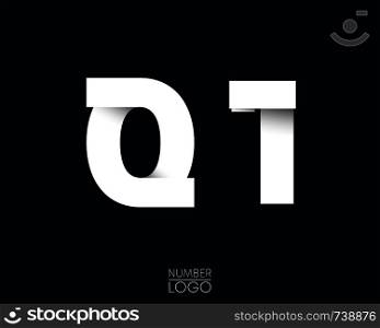 Number 0 and 1 template logo design. Vector illustration.. Number 0 and 1 template logo design. Vector illustration