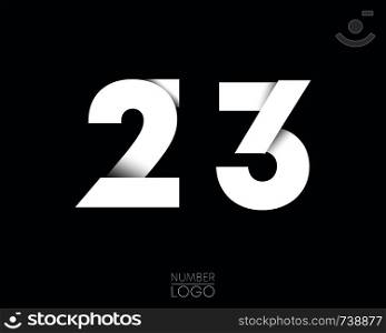 Number 2 and 3 template logo design. Vector illustration.. Number 2 and 3 template logo design. Vector illustration