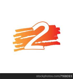 Number 2 Creative logo illustration symbol template