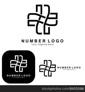 Number 2 two logo design premium icon vector illustration for company banner sticker product brand