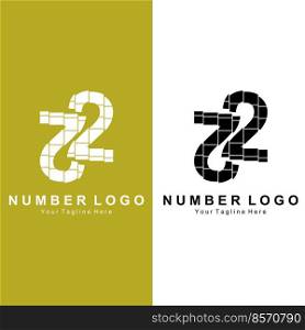 Number 2 two logo design premium icon vector illustration for company banner sticker product brand