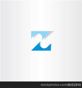 number 2 two or letter z blue icon logo