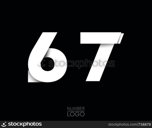 Number 6 and 7 template logo design. Vector illustration.. Number 6 and ...