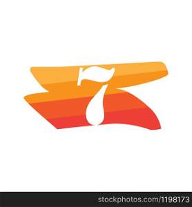 Number 7 Creative logo illustration symbol template