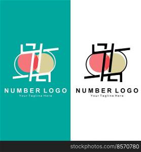 Number 7 seven logo design premium icon vector illustration for company banner sticker product brand