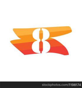 Number 8 Creative logo illustration symbol template