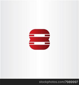 number 8 eight icon vector red symbol design