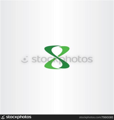 number 8 eight logo green vector icon design