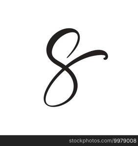 Number 8 eight logo of March. For congratulation calligraphy text. Lettering for Womans Day. Can use for greeting card, poster or banner. illustration Isolated on white background.. Number 8 eight logo of March. For congratulation calligraphy text. Lettering for Womans Day. Can use for greeting card, poster or banner. illustration Isolated on white background