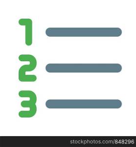 number list format in acending sequence order