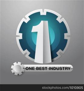Number one industry. One of the best industrial symbols. Used as a logo or icon to represent a business.