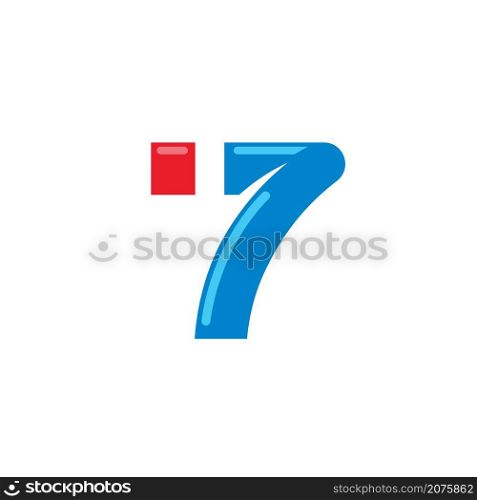 number seven icon vector illustration design template