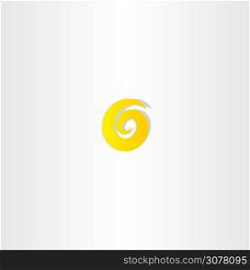 number six 6 yellow logo vector design