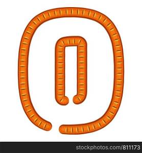 Number zero bread icon. Cartoon illustration of number zero bread vector icon for web. Number zero bread icon, cartoon style