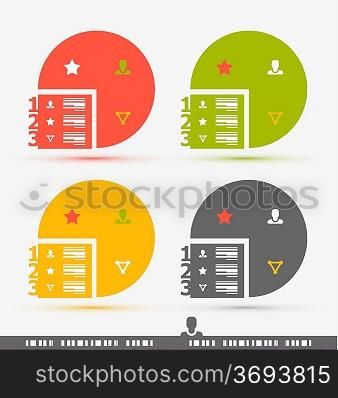 Numbered banner design template | infographics