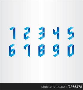 numbers from 0 to 9 3d design symbols elements icons