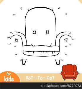 Numbers game, education dot to dot game for children, Armchair