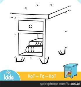 Numbers game, education dot to dot game for children, Nightstand