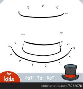 Numbers game, education dot to dot game for children, Tophat