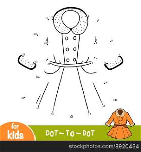 Numbers game, education dot to dot game for children, Women coat