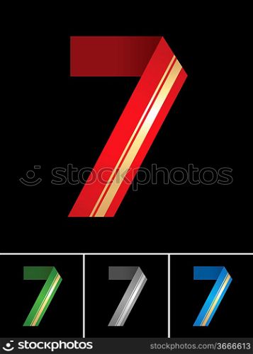 Numeral of paper tape - 7
