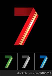 Numeral of paper tape - 7