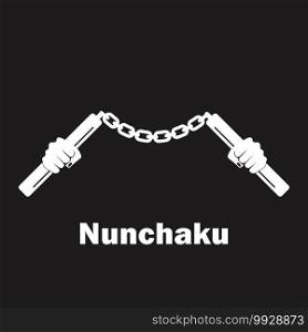 Nunchaku icon background vector illustration symbol design