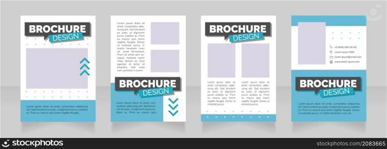 Nurse career spotlight blank brochure design. Template set with copy space for text. Premade corporate reports collection. Editable 4 paper pages. Rubik Black, Regular, Light fonts used. Nurse career spotlight blank brochure design