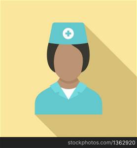 Nurse character icon. Flat illustration of nurse character vector icon for web design. Nurse character icon, flat style
