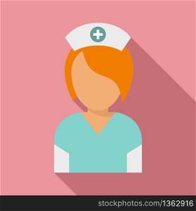 Nurse icon. Flat illustration of nurse vector icon for web design. Nurse icon, flat style