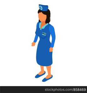 Nurse icon. Isometric illustration of nurse vector icon for web. Nurse icon, isometric 3d style