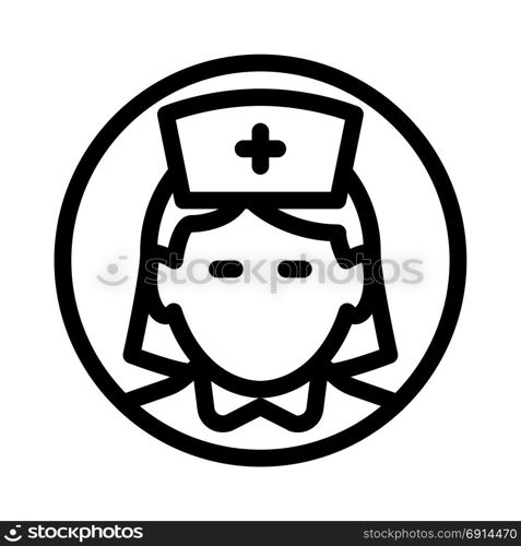 nurse, icon on isolated background