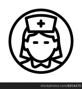 nurse, icon on isolated background