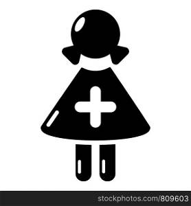 Nurse icon. Simple illustration of nurse vector icon for web. Nurse icon, simple black style