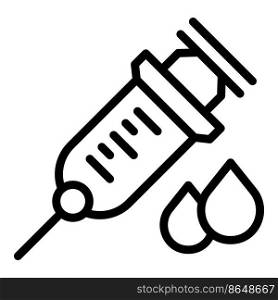 Nurse injection icon outline vector. Help service. Medic care. Nurse injection icon outline vector. Help service