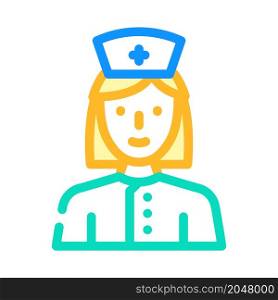 nurse medical worker color icon vector. nurse medical worker sign. isolated symbol illustration. nurse medical worker color icon vector illustration