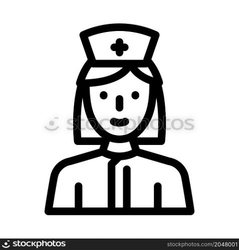 nurse medical worker line icon vector. nurse medical worker sign. isolated contour symbol black illustration. nurse medical worker line icon vector illustration