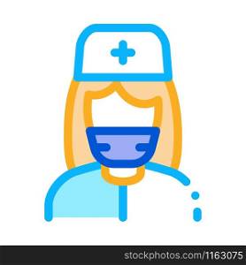 Nurse Paramedic Icon Vector. Outline Nurse Paramedic Sign. Isolated Contour Symbol Illustration. Nurse Paramedic Icon Vector Outline Illustration