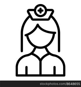 Nurse treatment icon outline vector. Person day. Female staff. Nurse treatment icon outline vector. Person day