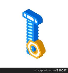 nut and bolt tool work isometric icon vector. nut and bolt tool work sign. isolated symbol illustration. nut and bolt tool work isometric icon vector illustration
