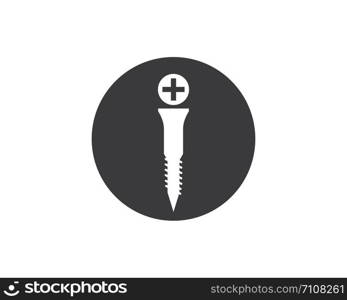 nut and screw icon vector illustration design template