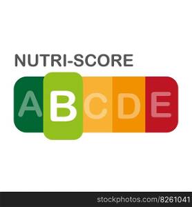 Nutri-Score official label. B score. Vector illustration. EPS 10.. Nutri-Score official label. B score. Vector illustration.