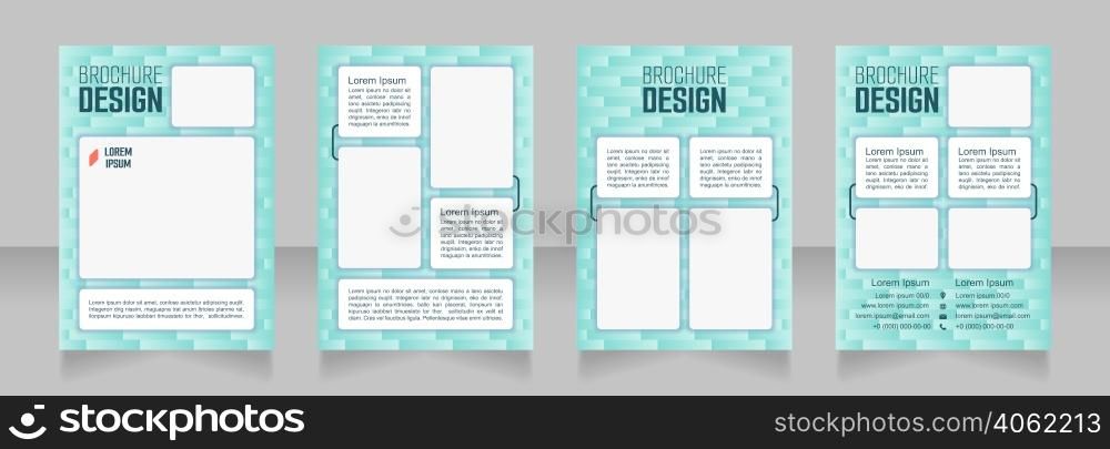 Nutrient supplement blank brochure design. Template set with copy space for text. Premade corporate reports collection. Editable 4 paper pages. Smooch Sans Light, Bold, Arial Regular fonts used. Nutrient supplement blank brochure design